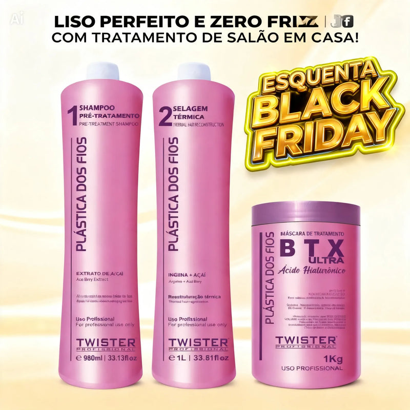 BTXultra Frizz Control 3x1 - Selagem BellaLume™ (BLACKY FRIDAY)