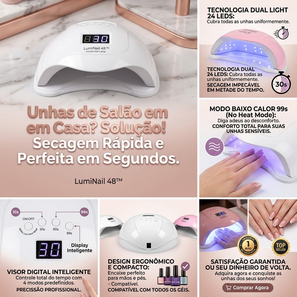 Cabine 48W Para Unhas - LumiNail 48™